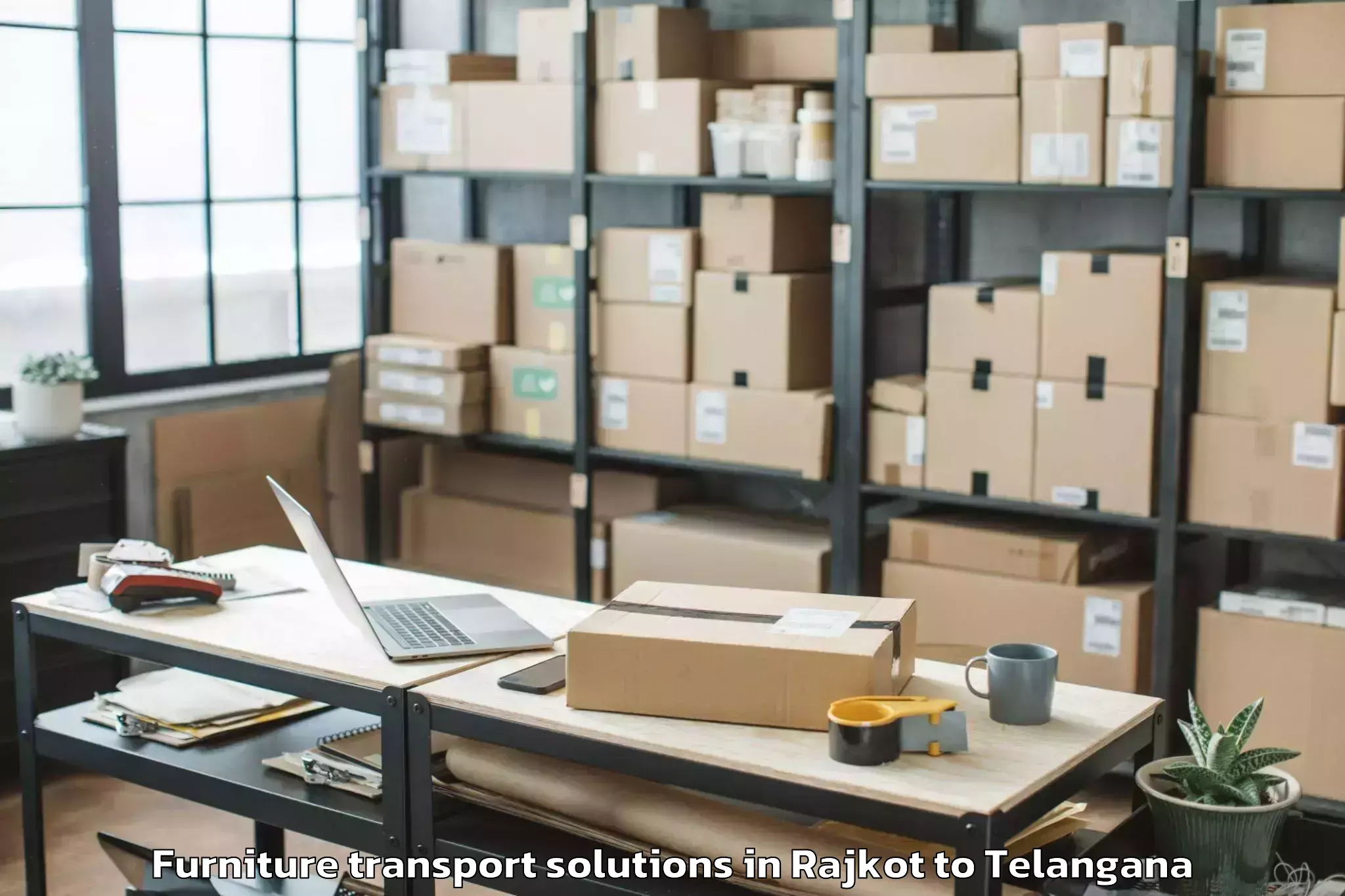 Quality Rajkot to Pulkal Furniture Transport Solutions